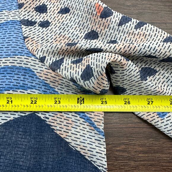 Chicos Whimsy Waves Violet Top Sz 3 XL Sheer Multicolor Artsy Flowy sequins - Picture 11 of 12